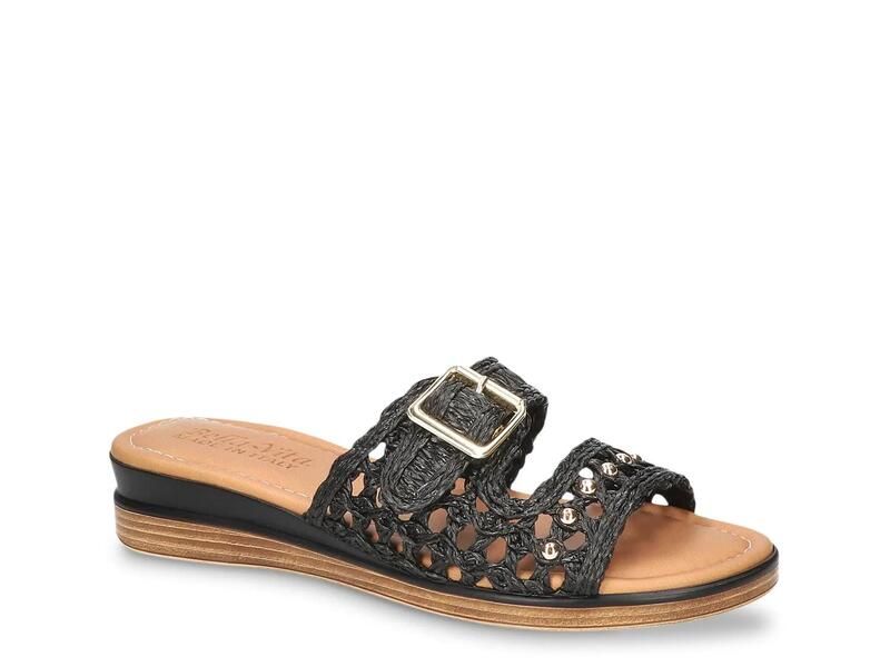 ベラヴィータ レディース シューズ サンダル Bella VitaBar Italy Wedge Sandal Black ブラック