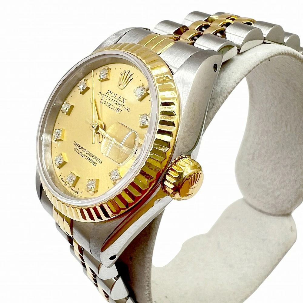 ROLEX ロレックス デイトジャスト 10Pダイヤ SS K18YG 69173 L番