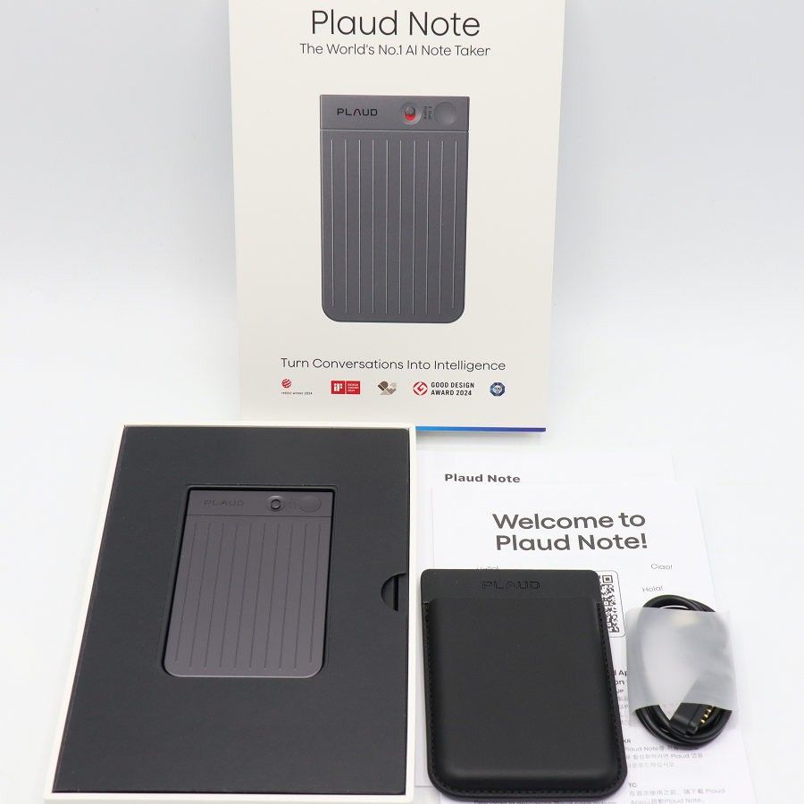 美品】PLAUD NOTE PLD-64G-BL-JP ブラック 64GB AIボイスレコーダー