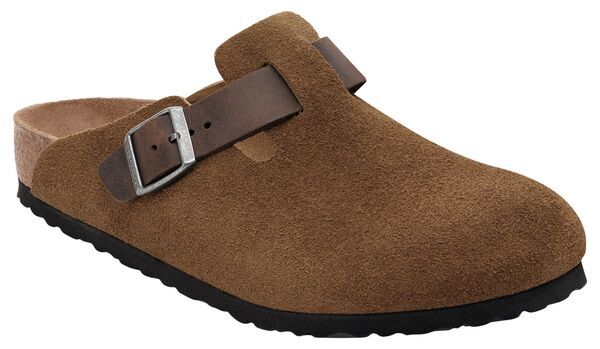 ビルケンシュトック メンズ シューズ スニーカー レザー Birkenstock Mens Mixed Leather Boston Clog Dark Tea