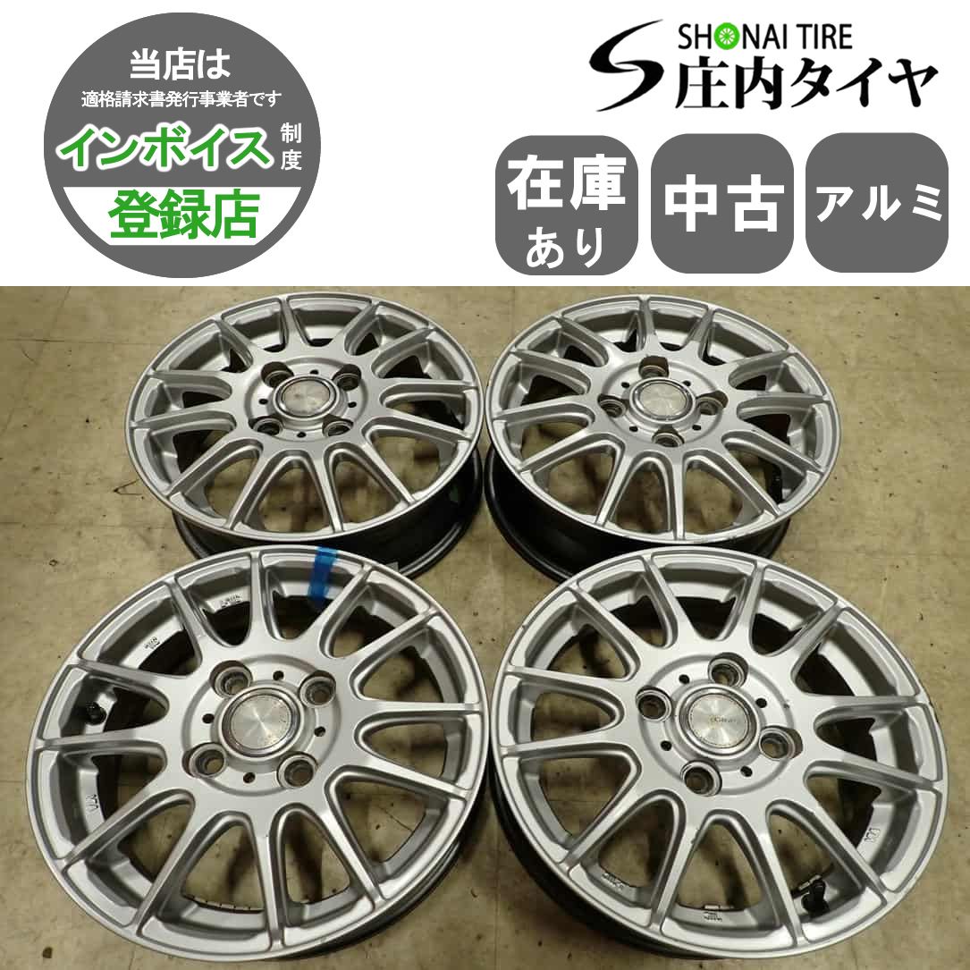 4本SET 会社宛 送料無料 13×4J デザイン アルミ 4穴 PCD 100mm +42 ハブ径67mm アルト ワゴンR ムーヴ ゼスト ラパン ekスポーツ NO,I3821 13,964円