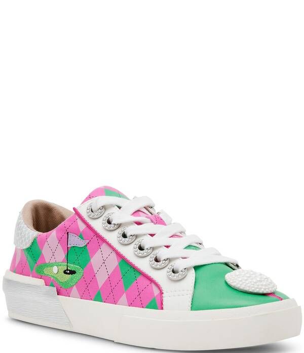 ベッツィジョンソン レディース ボトムス カジュアルパンツ プリント スニーカー Betsey Johnson Sherrie Argyle Golf Print Sneakers PinkGreen Multi ピンク