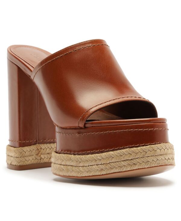 シュッツ レディース シューズ スリッポン・ローファー サンダル Schutz Womens Darah Rope SlipOn Sandals Cognac