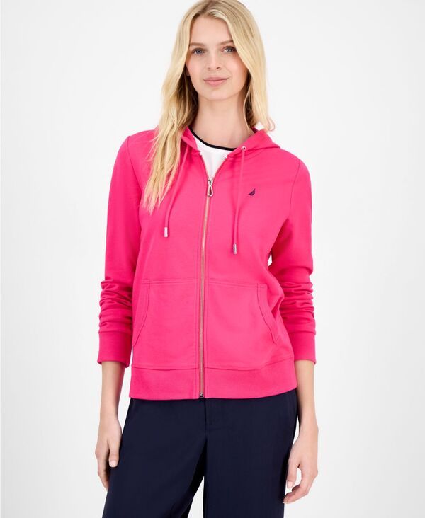 ナウティカ レディース アウター ジャケット・ブルゾン ジーンズ パーカー Nautica Jeans Womensolid ZipFront Hoodie Online Only Pink ピンク