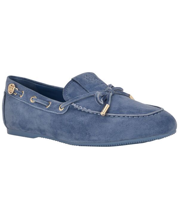 ゲス レディース シューズ スリッポン・ローファー スエード GUESS Womens Aisha Soft Suede Boat Shoe Loafers Blue Suede ブルー