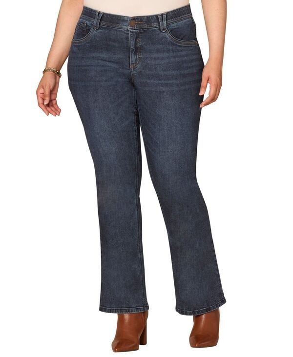 デモクラシー レディース シューズ ブーツ・レインブーツ プラスサイズ ジーンズ Democracy Plusize Itty Bitty Boot Cut Jeans Blue ブルー