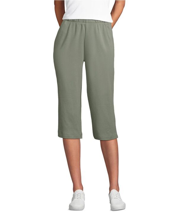 ランズエンド レディース ボトムス カジュアルパンツ キャップ ニット Lands End Womensport Knit High Riselastic Waist Capri Pantsage セージ 11,294円
