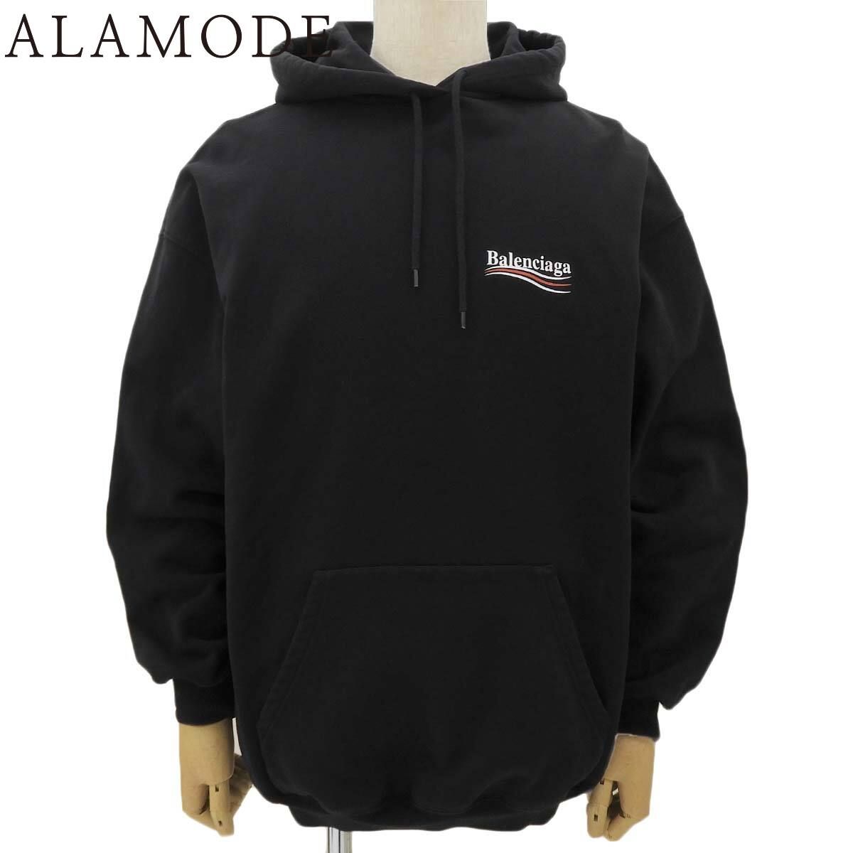 BALENCIAGA(バレンシアガ) ロゴパーカー スウェット/パーカー 2021年 アパレル ファッション 衣類 M コットン ブラック黒 メンズ 40802191250【中古】【アラモード】