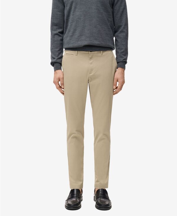 マンゴ メンズ ボトムス カジュアルパンツ クロップド MANGO Mens Prato Cropped Tapered Chino Pants Beige ベージュ