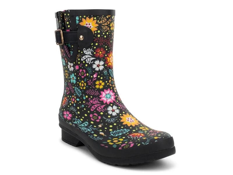 チョーカ レディース シューズ ブーツ・レインブーツ Chooka Grden Play Rain Boot Womens BlackMulticolor Floral Print ブラック