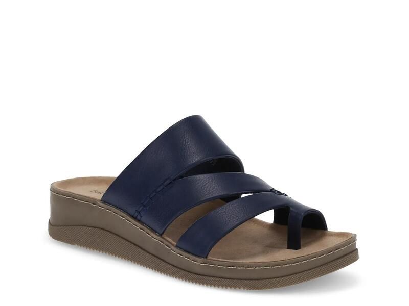 ベアトラップス レディース シューズ サンダル Baretraps Fresha Wedge Sandal Navy Synthetic ネイビー