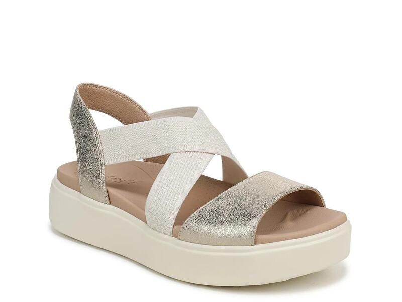 ドクター・ショール レディース シューズ サンダル プラットフォーム Dr Scholls Madison Cloud Ease Platform Sandalight Gold ゴールド