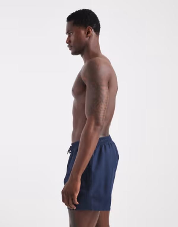 エイソス メンズ 水着 ハーフパンツ・ショーツ ショートパンツ ASOS DESIGN swim shorts in short length NAVY ネイビー