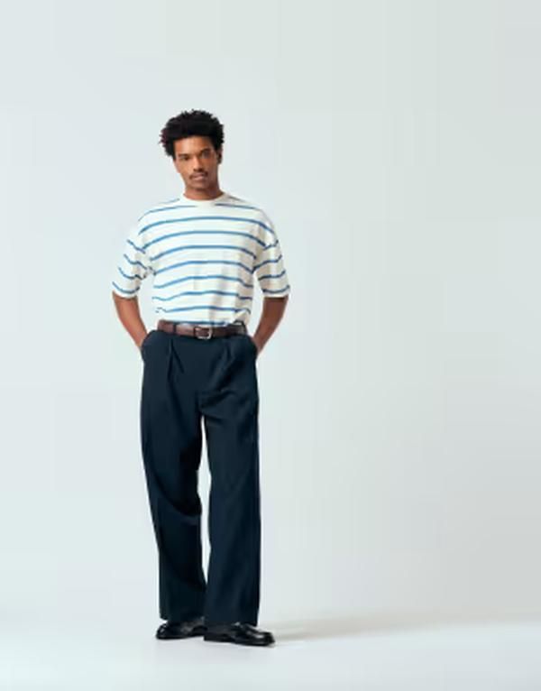 ウィークデイ メンズ ボトムス カジュアルパンツ Weekday loose fitailored pants Navy ネイビー