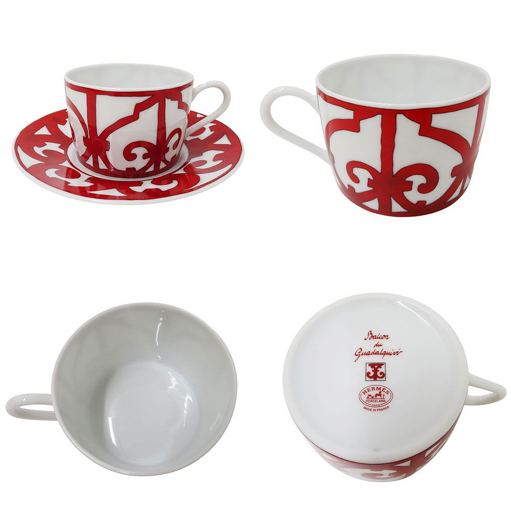 新品 エルメス HERMES ガダルキヴィール カップ＆ソーサー 食器セット エルメス（HERMES） ガダルキヴィール ティーカップ＆ソーサーペア