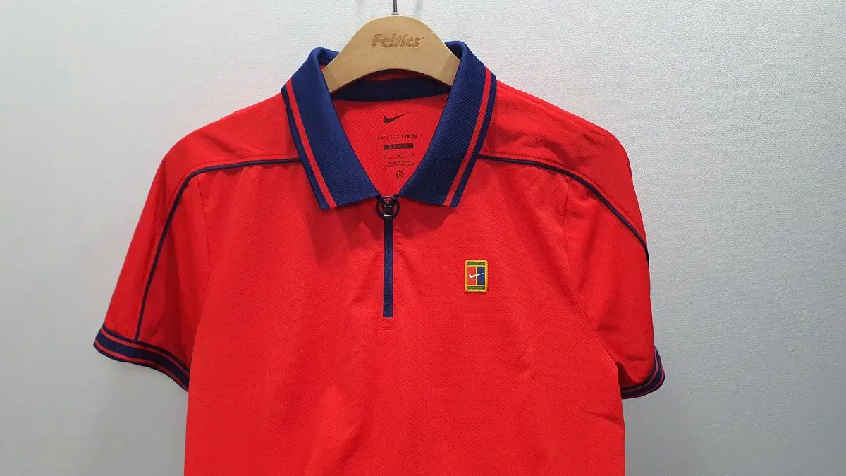 ナイキ ヘリテイジ テニス コート ロゴ ハーフジップ ポロシャツ 95サイズ