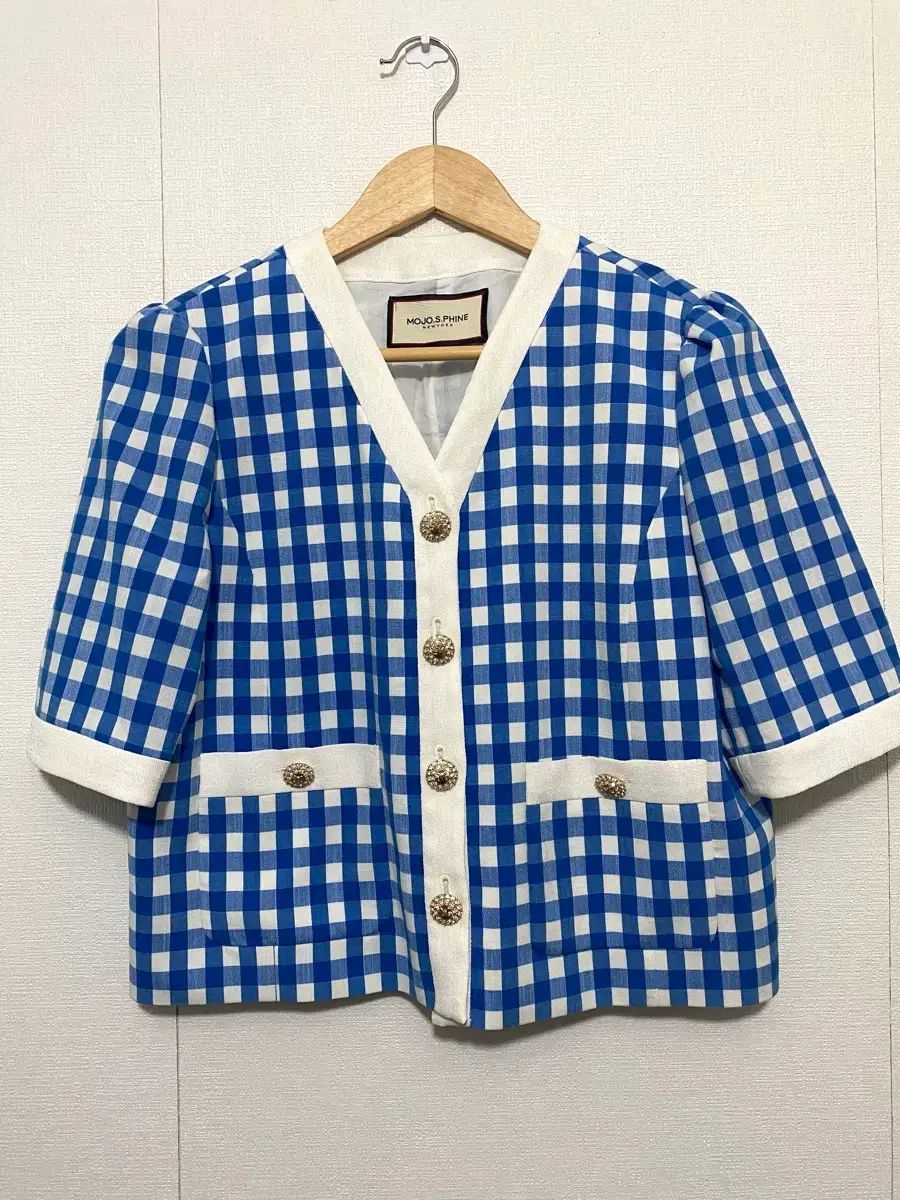 MOJO.S.PHINE モジョエスピン チェック クロップド ジャケット 21SS