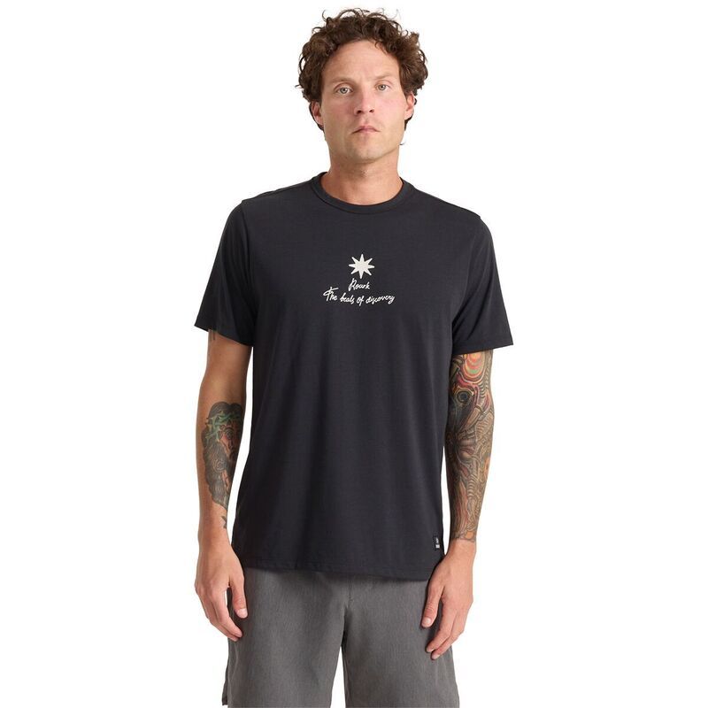 ローアク メンズ トップス シャツ 半袖 Roark Mathis Active ShortSleeve Shirt Mens Chaos Black ブラック