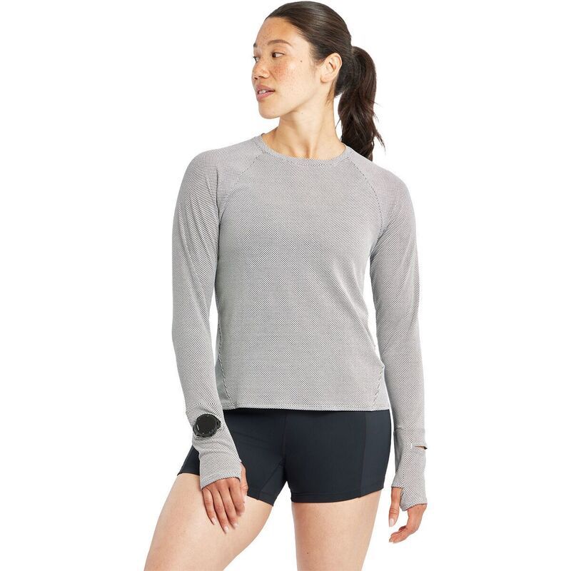 オイセル レディース トップス Tシャツ 長袖 Oiselle Flyout LongSleeve Shirt Womens BlackWhite ホワイト