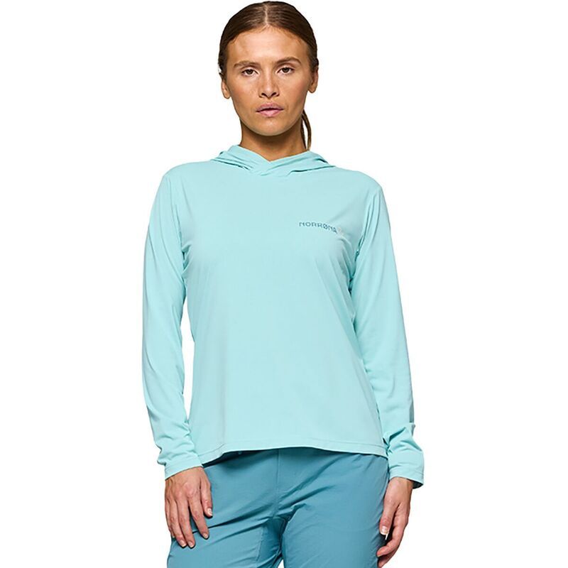 ノローナ レディース トップス Tシャツ Norrona Femund Techooded Top Womens Aqua Haze アクア 19,695円