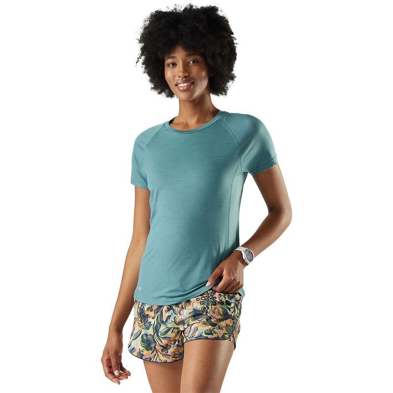 スマートウール レディース トップス Tシャツ 半袖 Smartwool Merino Sport Ultralite ShortSleeve Shirt Womens Dusty Teal ティール