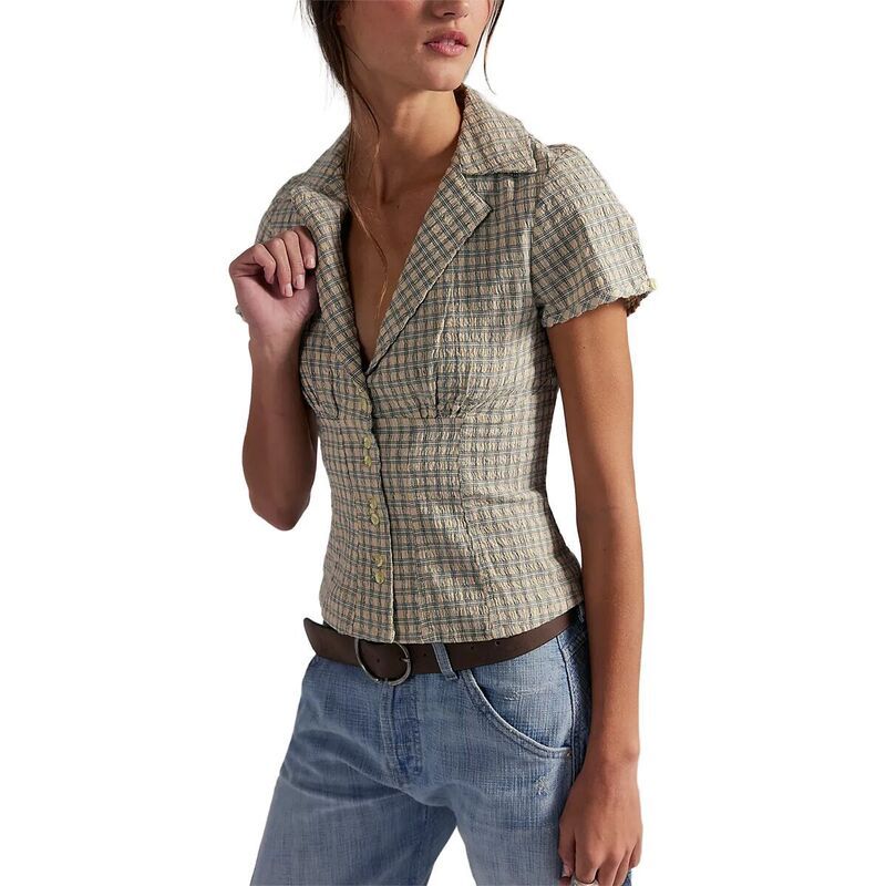 フリーピープル レディース トップス Tシャツ Free People Camp Crushirt Womens Neutral Combo