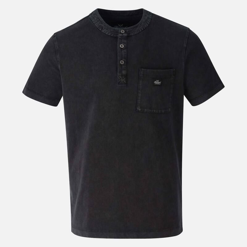 ソログッド レディース トップス Tシャツ ヴィンテージ Mens Thorogood Workwear Pocket Henley Vintage Washort Sleeve Shirt Black ブラック