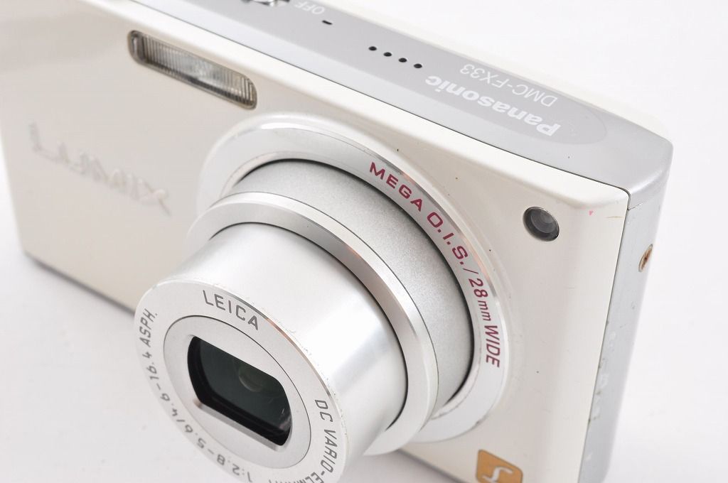 2ヶ月保証付き】Panasonic Lumix DMC-FX33 ホワイト コンデジ CCD