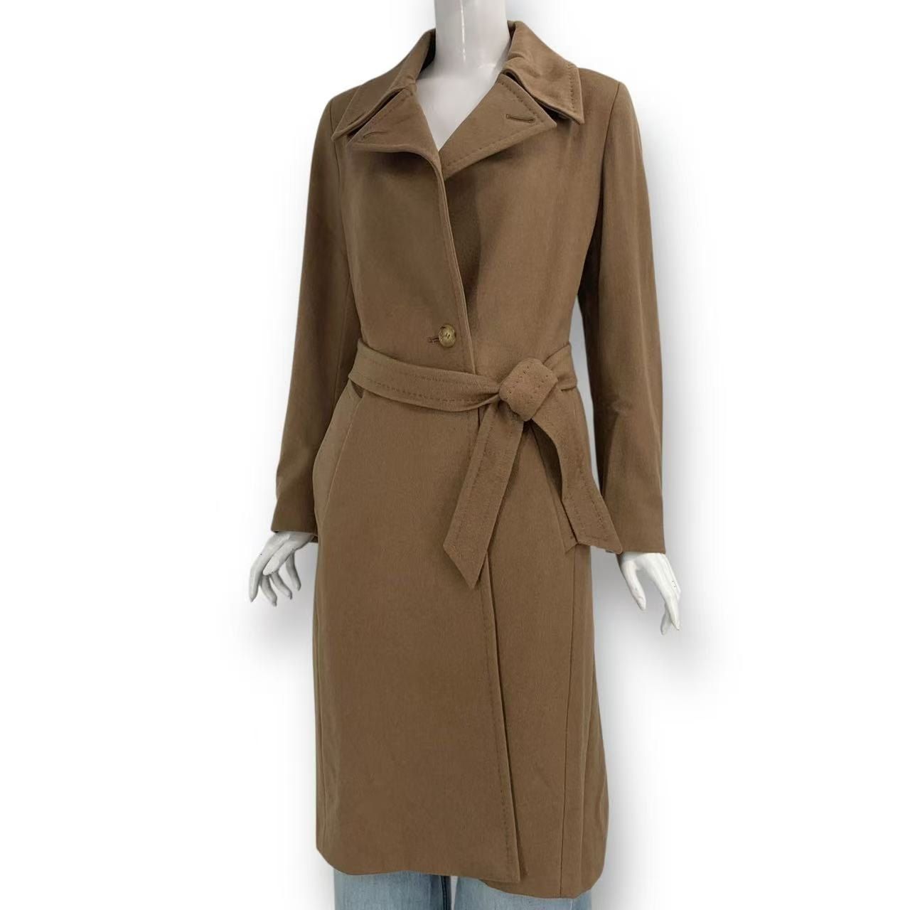 MaxMara*マックスマーラ　カシミヤ100% ベージュ色コート 36 極美品 Max Mara マックスマーラ コート カシミヤ ベージュ サイズ36