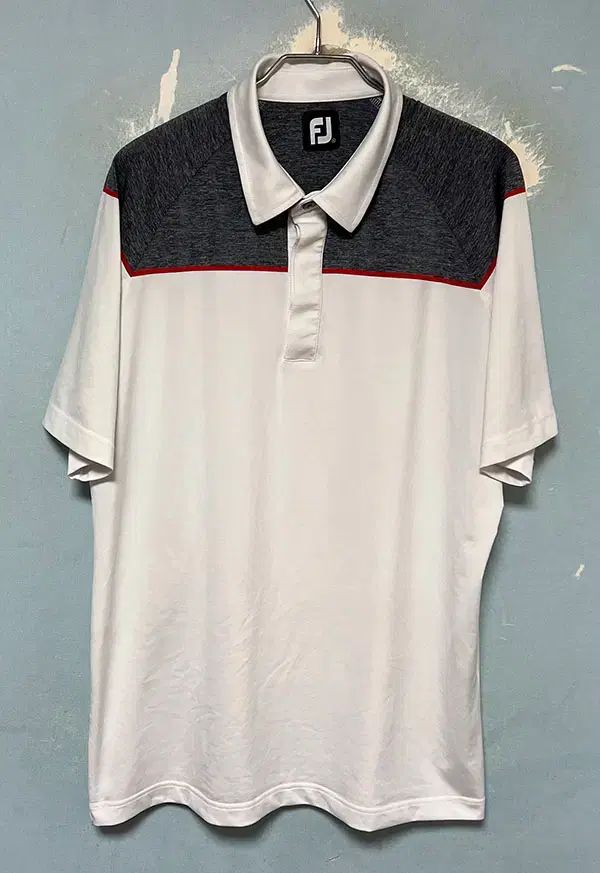 FJ 풋조이 メンズ 機能性 ゴルフ カラ 半袖Tシャツ 涼しい 白 XL 105
