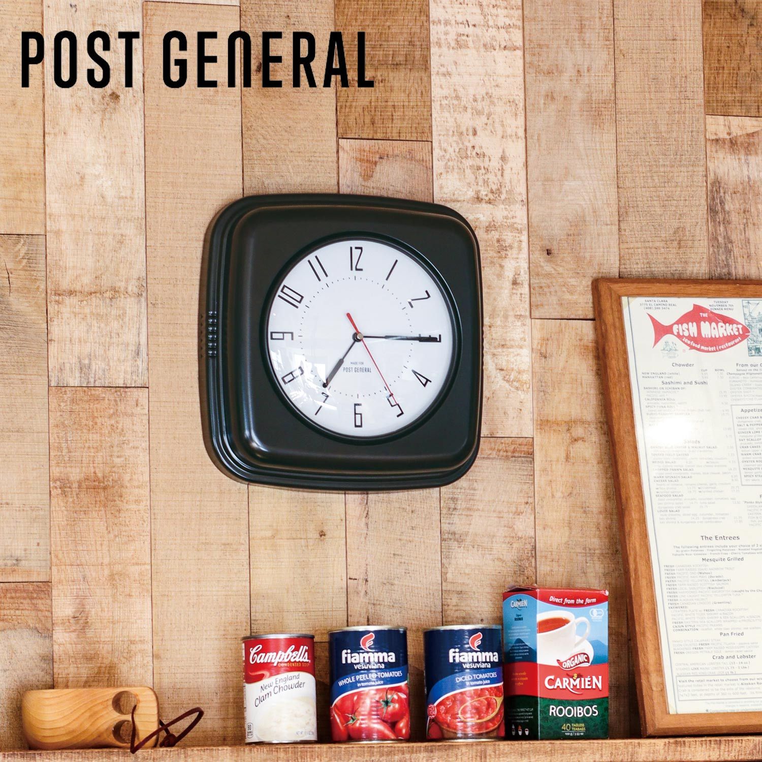 ポストジェネラル POST GENERAL 掛け時計 壁掛け ウォールクロック ビスファム 音がしない 静音 BISPHAM WALL CLOCK 982260