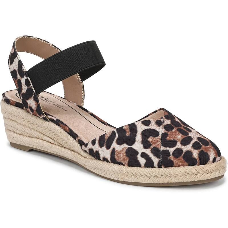 ライフストライド レディース シューズ サンダル LifeStride Kimmie Womens Espadrille Wedges Leopard アニマル