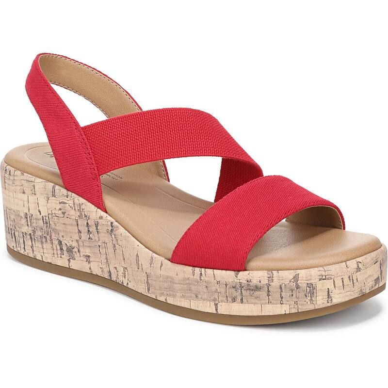 ライフストライド レディース シューズ サンダル LifeStride Odette Womenstrappy Wedge Sandals Fired レッド