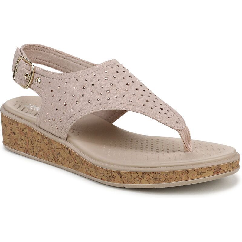 ライフストライド レディース シューズ サンダル LifeStride Beachy Bright Womens Thong Sandals Beige ベージュ