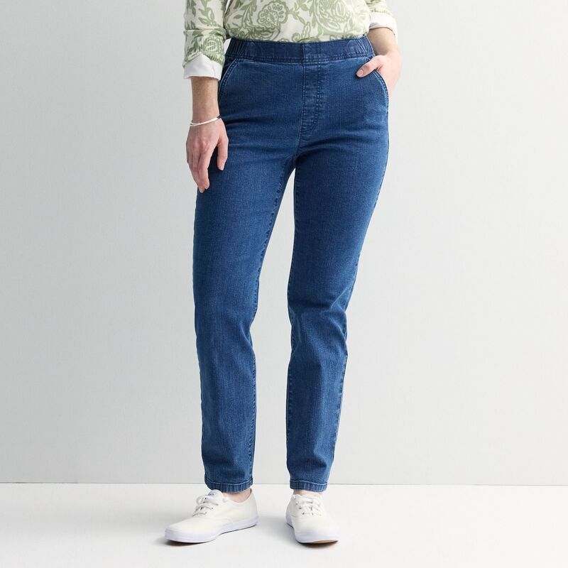 クロフト＆バロー レディース ボトムス デニムパンツ ストレート Womens Croft Barrow Straight Leg Denim PullOn Pants Medium Wash デニム