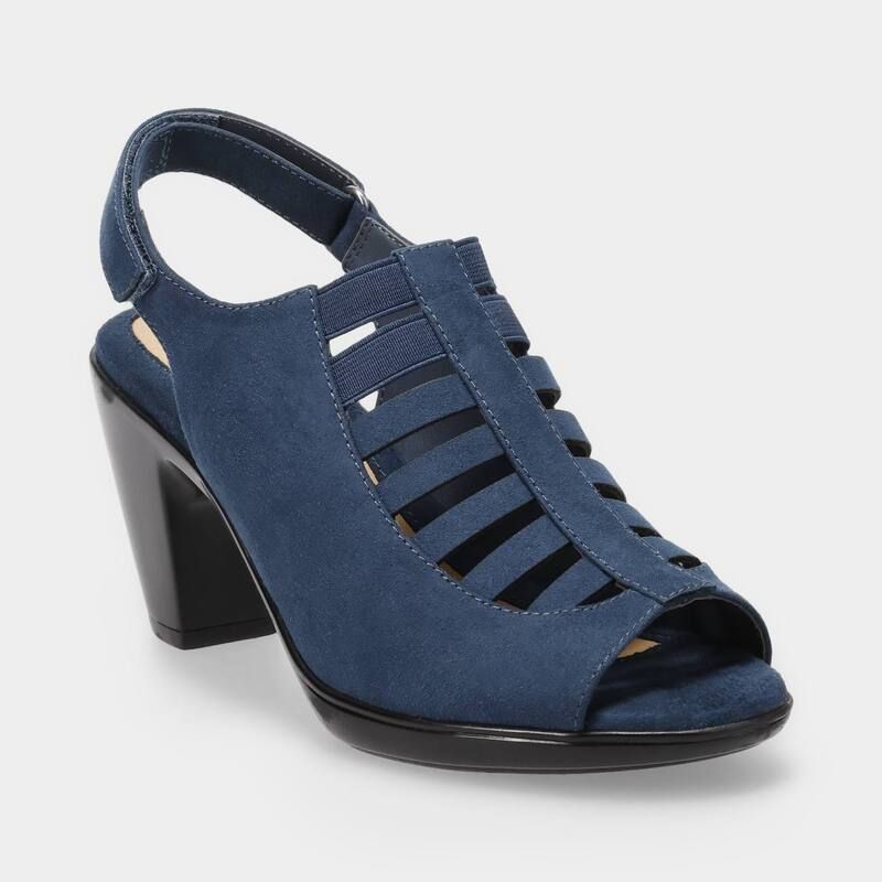 クロフト＆バロー レディース シューズ サンダル ヒール Croft Barrow Caged Heel Womenslingback Sandals Navy ネイビー 14,746円