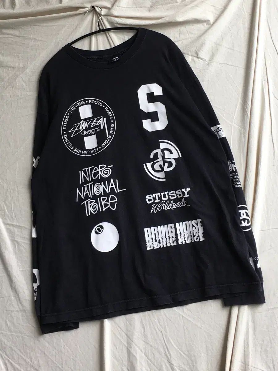 STUSSY ステューシー オールオーバロゴ ロングスリーブ