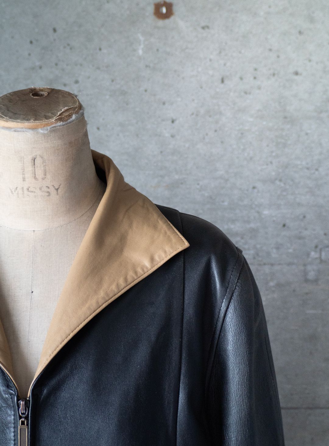 unknown 1990s Leather zip jacket