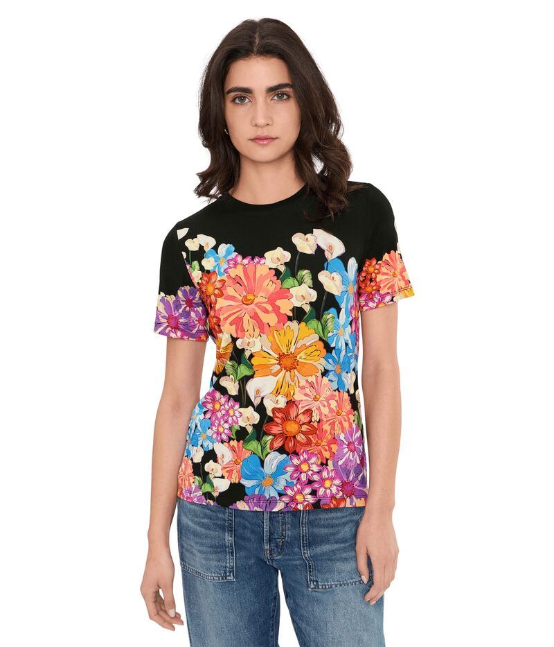 ジョニーワズ レディース トップス シャツ クルーネック Johnny Was The Janie Favorite Short Sleeve Crew Neck Tee Gerbera Scarf 26,520円