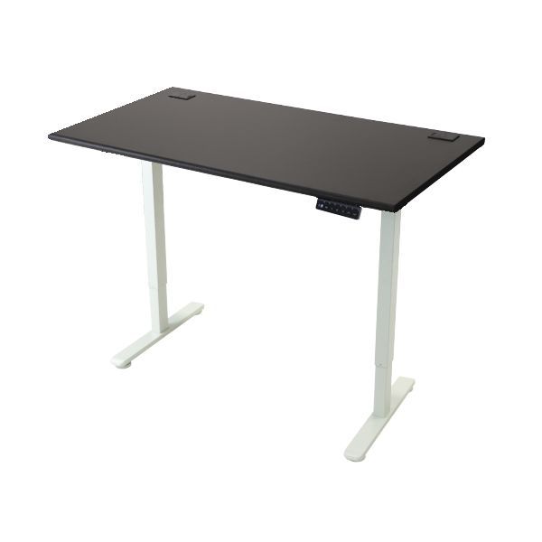 昇降デスク 電動 エコノミーモデル PSE適合 120cm 1200mm 耐荷重約70kg(脚部) スタンディングデスク 上下昇降 デスク 高さ調整 エルゴノミクス 昇降式デスク 昇降テーブル 9f (天板:120,ブラック)(脚色:ホワイト)