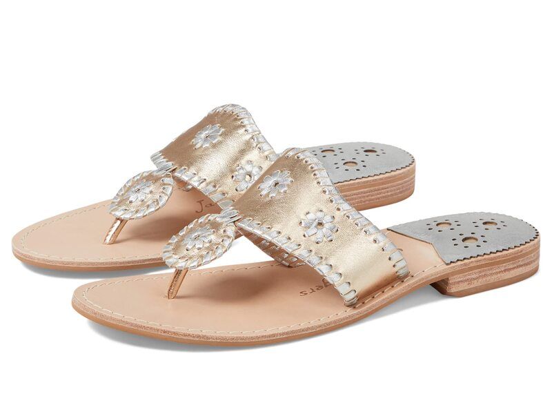 ジャックロジャース レディース シューズ サンダル Jack Rogers Jacks Flat Sandal PlatinumSilver シルバー