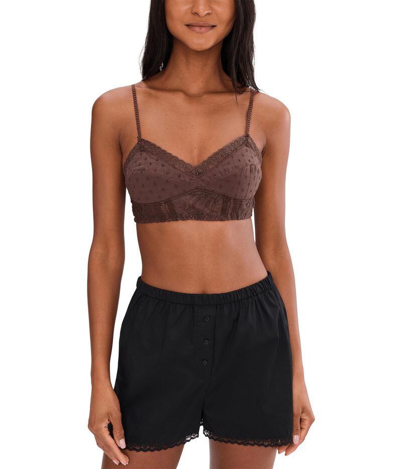 フリーピープル レディース アンダーウェア ブラジャー Free People Rosie Longline Bralette Brunette