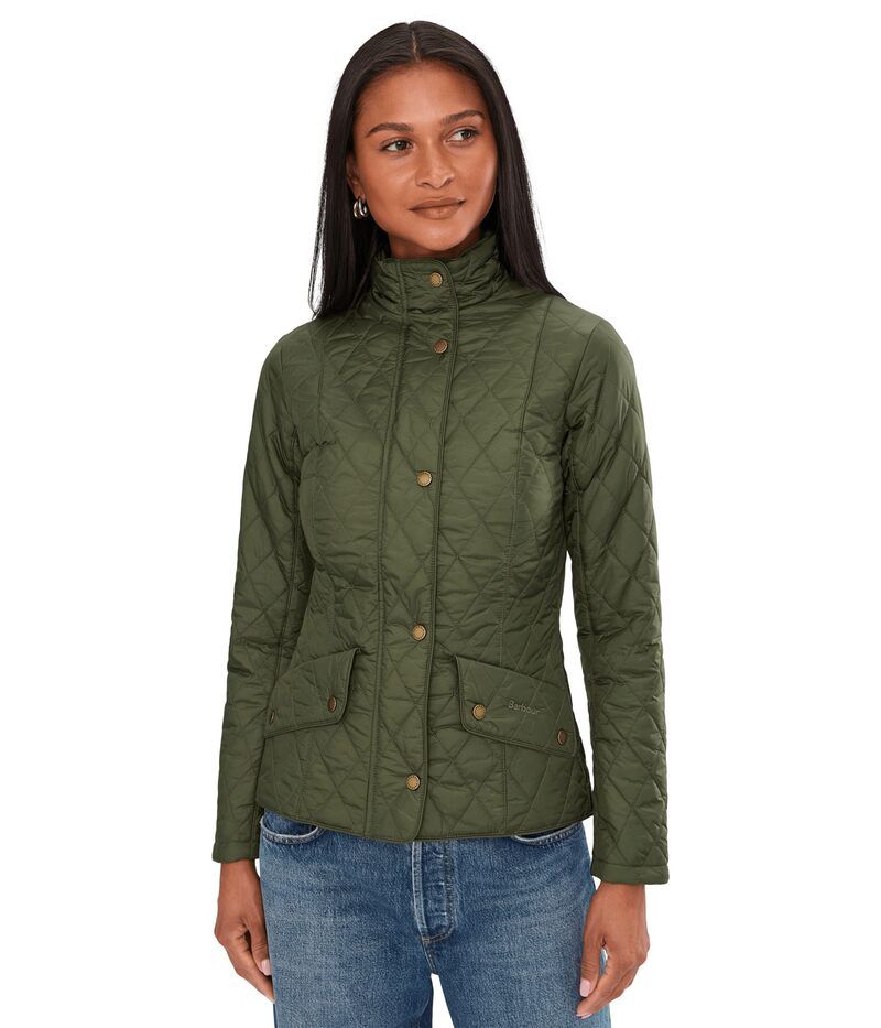 バブアー レディース アウター コート キルティング ジャケット Barbour Flyweight Cavalry Quilted Jacket Olive オリーブ