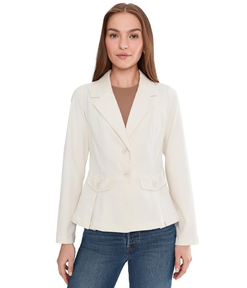 リヴァプール ロサンゼルス レディース アウター コート ブレザー Liverpoolos Angelestretch Twill Peplum Blazer Whipped Cream クリーム
