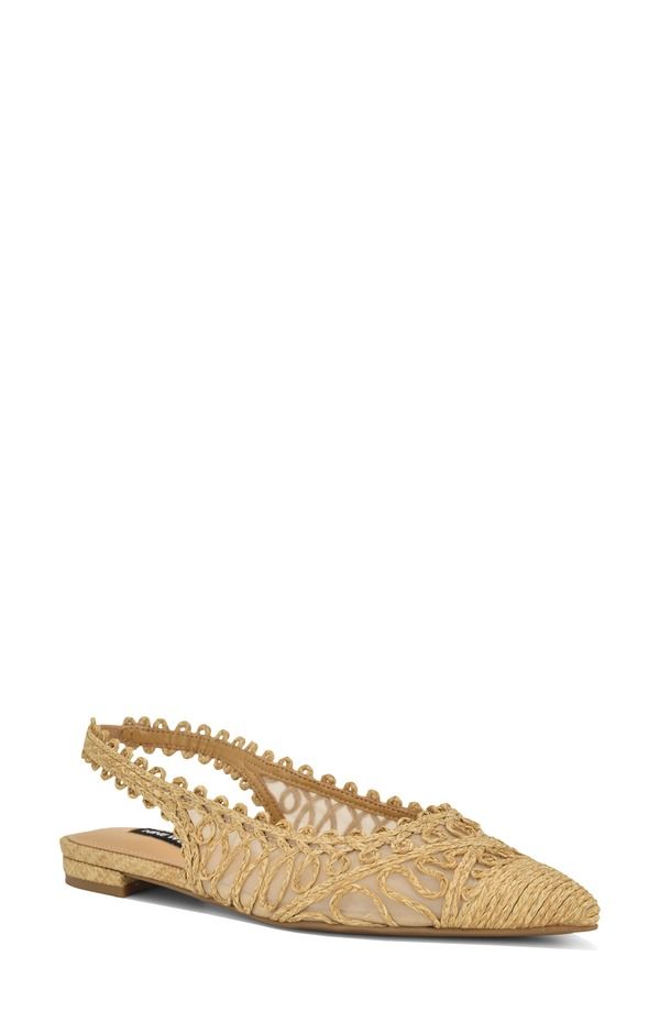 ナインウェスト レディース シューズ パンプス Nine West Joviaslingback Pointed Toe Flat Light Natural