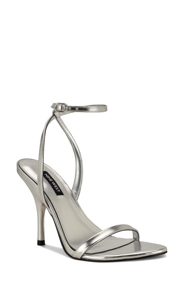 ナインウェスト レディース シューズ ヒール サンダル アンクル Nine West Villo Ankle Strap Sandal Silver シルバー