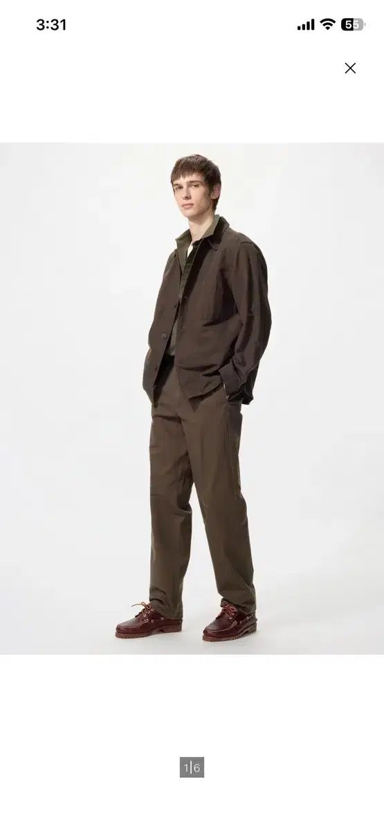 UNIQLO ユニクロ ストレートフィット チノ ブラウン 79