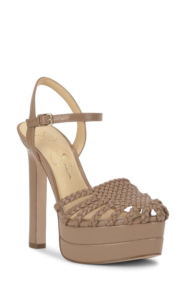 ジェシカシンプソン レディース シューズ ヒール Jessica Simpson Inaia Basketweave Pump Medium Brown ブラウン