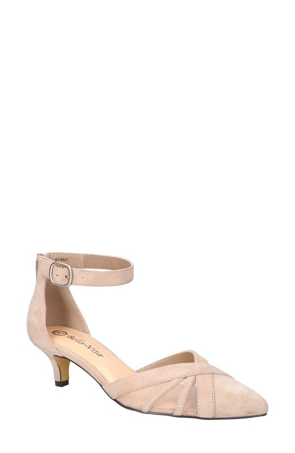 ベラヴィータ レディース シューズ ヒール Bella Vita Malani Pointed Toe Kitten Heel Pump Almond Suede