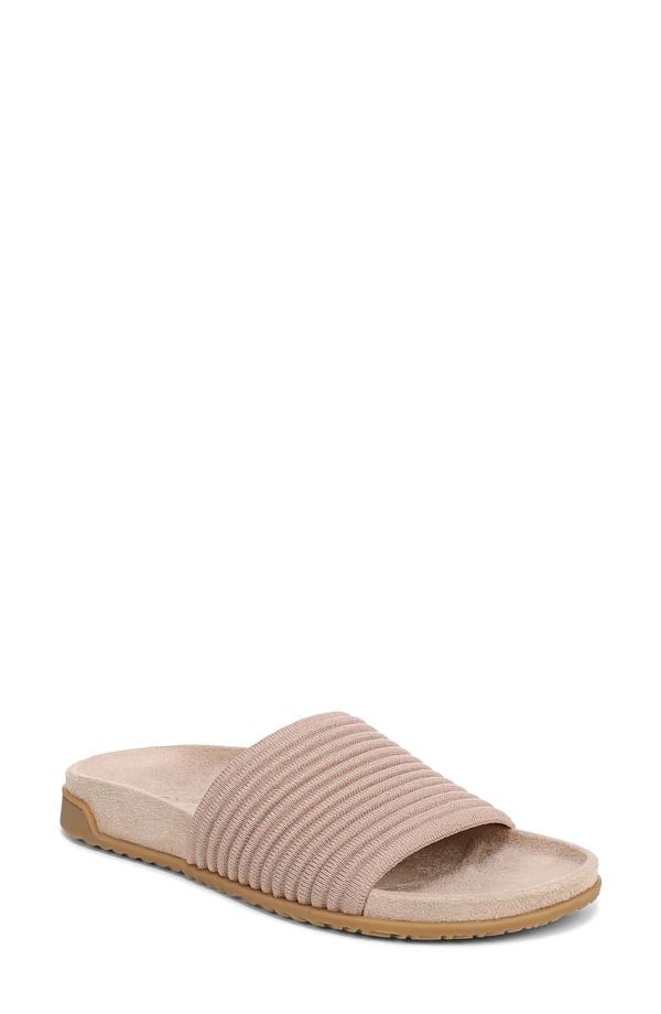 バイオニック レディース シューズ サンダル Vionic Evie Slide Sandal Rugby Tan Gold タン